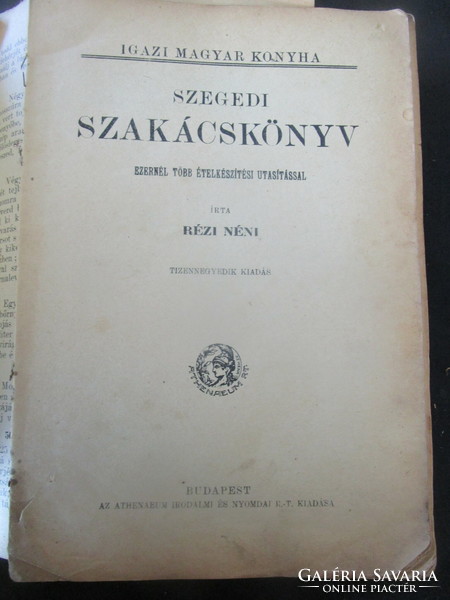 1913 Rézi néni: Szegedi szakácskönyv 1000 recept Doletskó Teréz MAGYAR NEMZET GASZTRONÓMIA ALAPMŰ