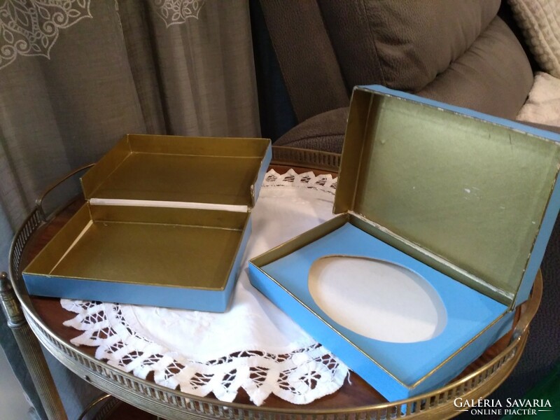 Antique Herend gift box lined with gold