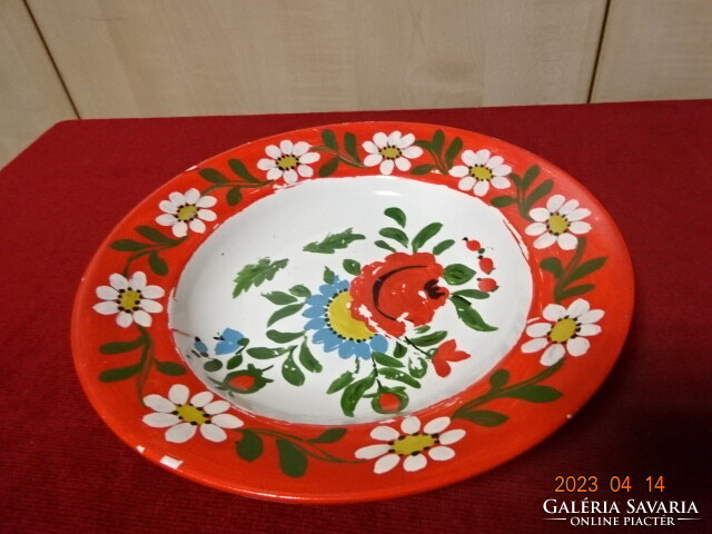 Hungarian porcelain wall plate, antique, hand painted, diameter 23 cm. Jokai.