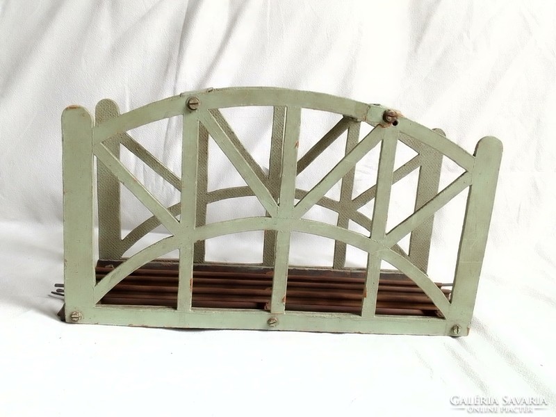 Antique old curved unique railway bridge 0 train model märklin three-rail field table accessory