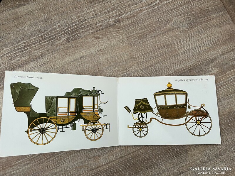 Old-fashioned carriages picture book story book