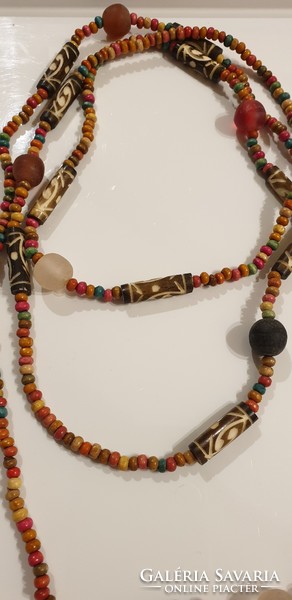 Colorful decorative long necklace