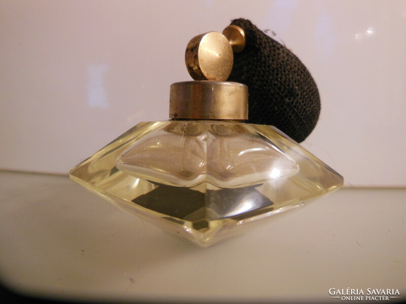 Perfume diffuser - crystal - heavy - old - 7 x 6 x 6 cm - flawless