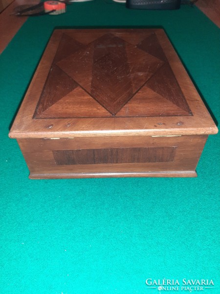 Old inlaid hardwood box