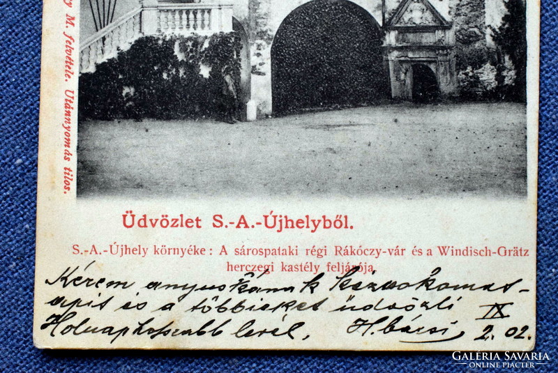 Sátoraljaújhely-A Sárospataki régi Rákóczy-vár és a Windisch-Grätz herczegi kastély feljárója 1902