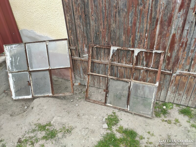 Antique wrought iron cellar window