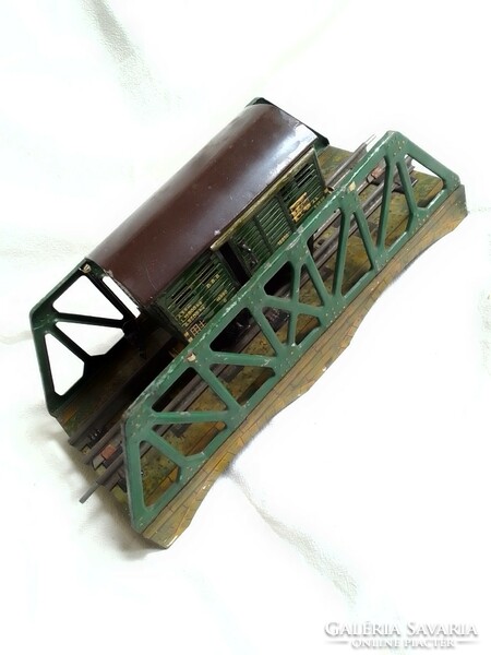 Antique old railway bridge hornby three track 0 model railway field table board game accessory item