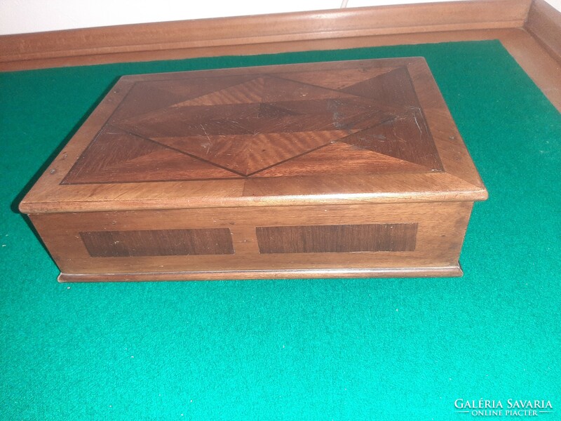 Old inlaid hardwood box