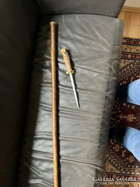 Antique dagger walking stick