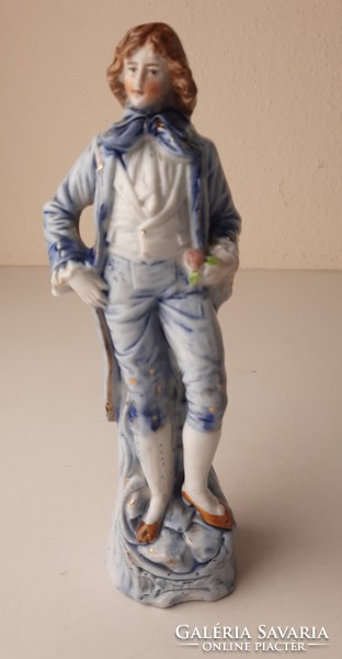 Antique ceramic statue, young male figure