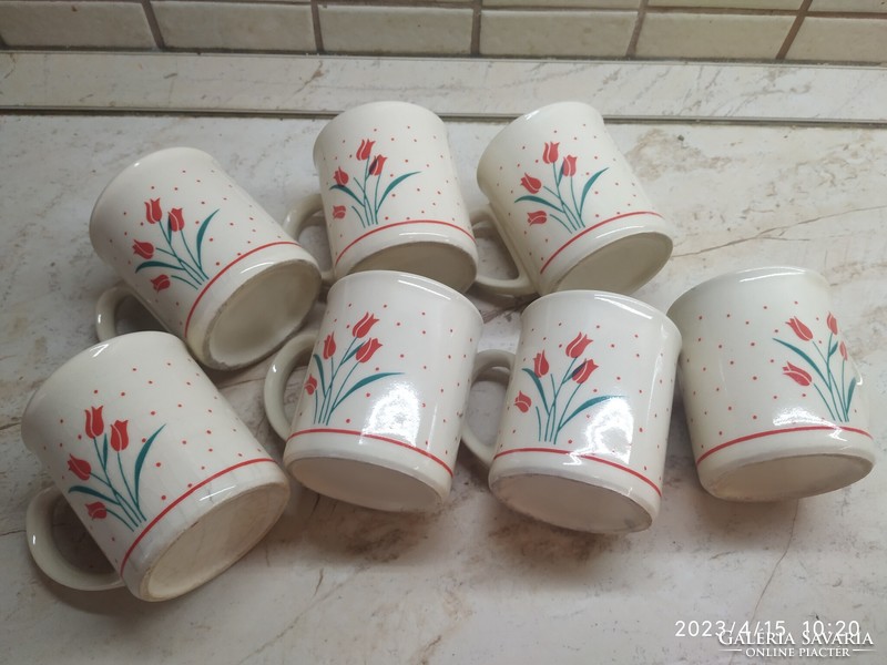 Ceramic floral, polka dot mug, glass 7 pieces for sale!