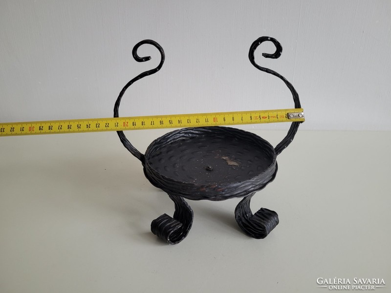 Old retro iron metal candle holder