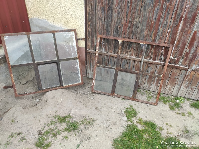 Antique wrought iron cellar window