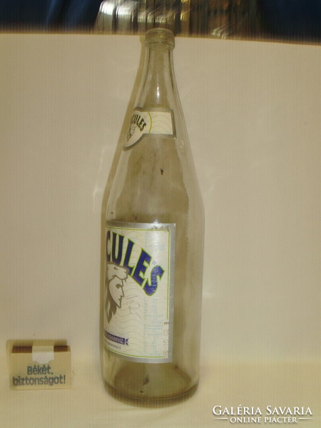 Retro Herkules Fonyód mineral water bottle with label - one liter