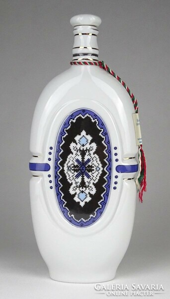 1M710 Hólloháza porcelain Szatmár plum brandy bottle 25 cm