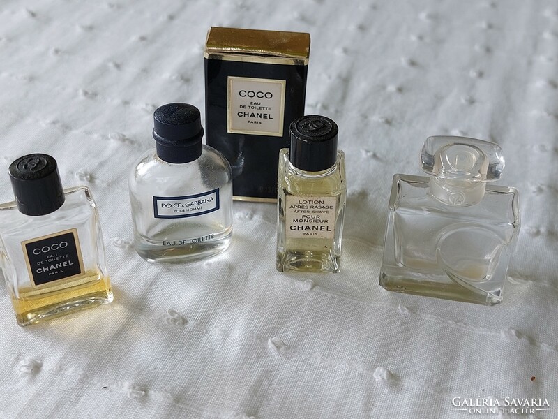 Kölnis, parfümös üvegcsék, COCO CHANEL,  talán áruminták, ridikülbe valók,  1960-70-80.