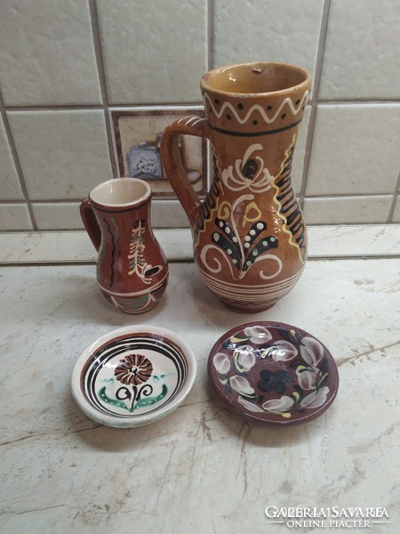 Popular glazed ceramic wall decoration for sale! 2 plates, 2 jugs for sale!