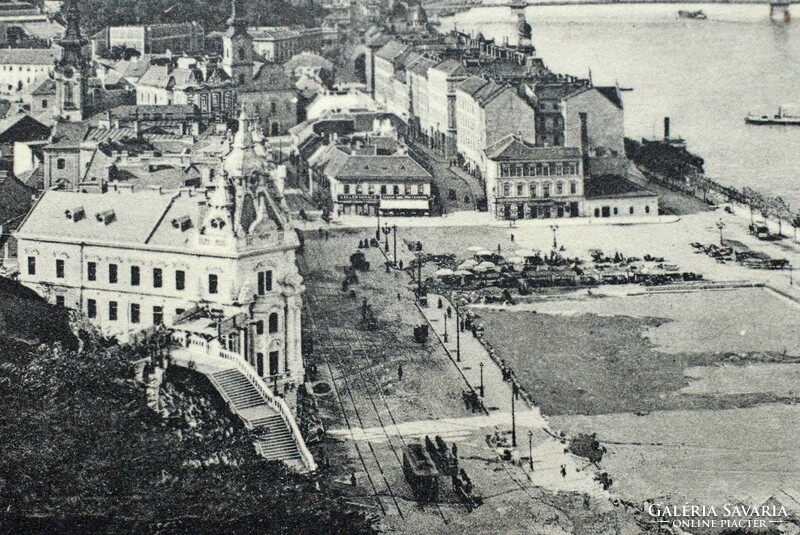 Budapest - view from the Gellért Hill divald detailed good photo postcard