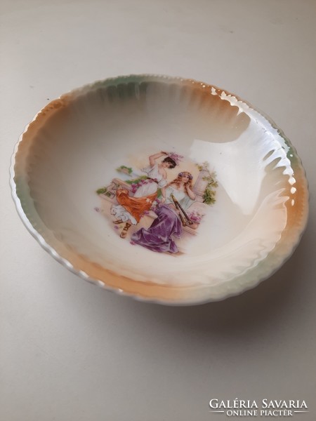 2 antique porcelain bowls with scenes