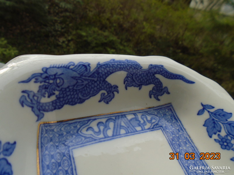 Antik Coalport Dragon kínai sárkány mintás tálca