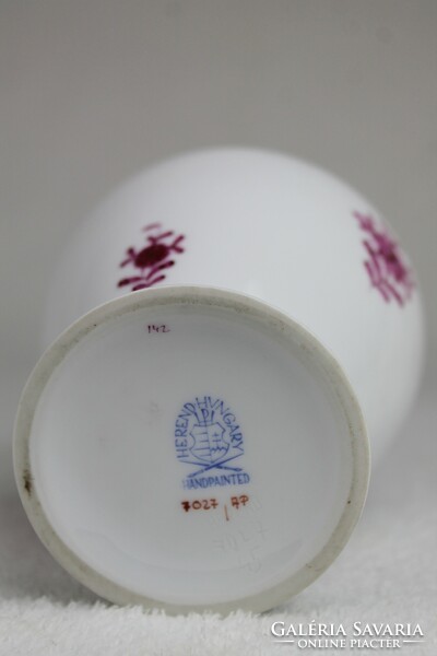 Herendi  Apponyi mintás váza purpur 16,5 cm