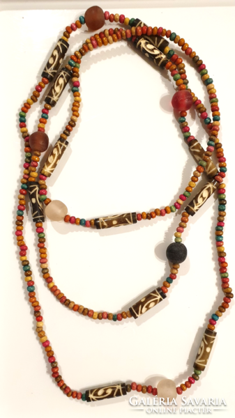 Colorful decorative long necklace