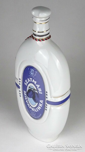 1M710 Hólloháza porcelain Szatmár plum brandy bottle 25 cm