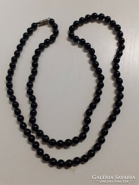 Old black onyx necklace with a nice secure screw switch