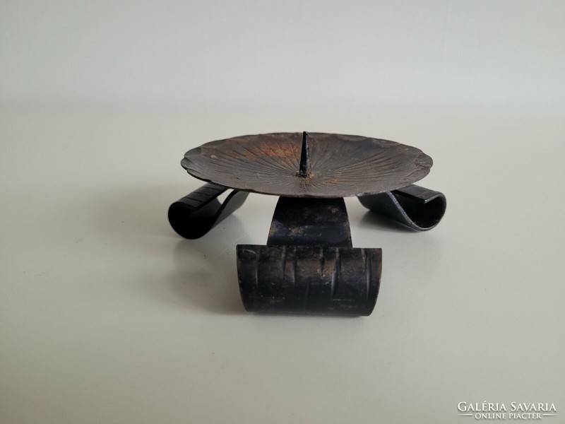 Old iron candle holder