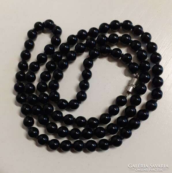 Old black onyx necklace with a nice secure screw switch