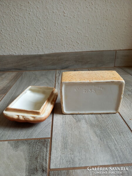 Régi pazar angol Beswick kétszersült tartó porcelán doboz (14,5x8,5x10 cm)