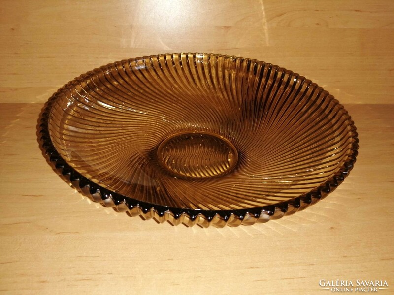 Retro brown glass table centerpiece 30 cm (w)