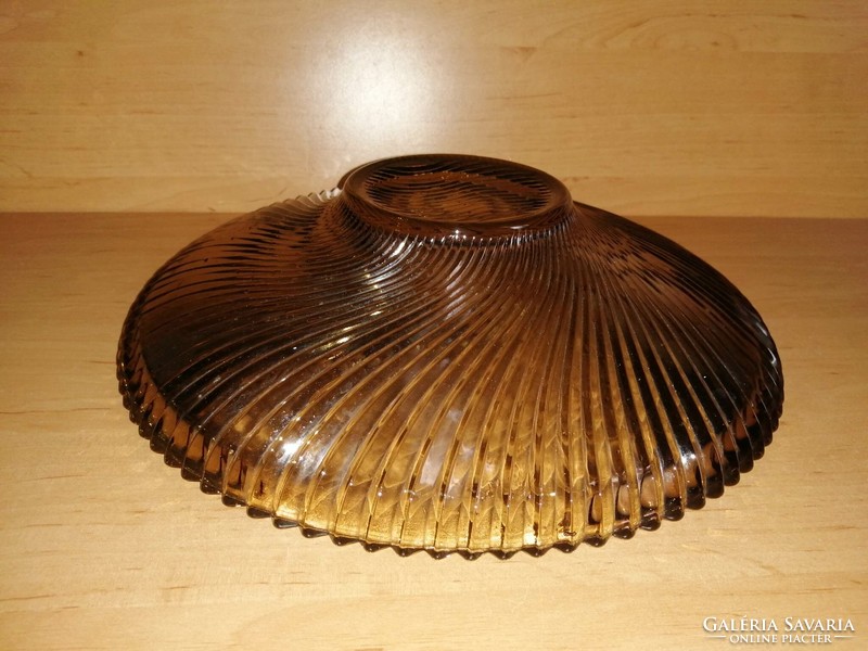 Retro brown glass table centerpiece 30 cm (w)