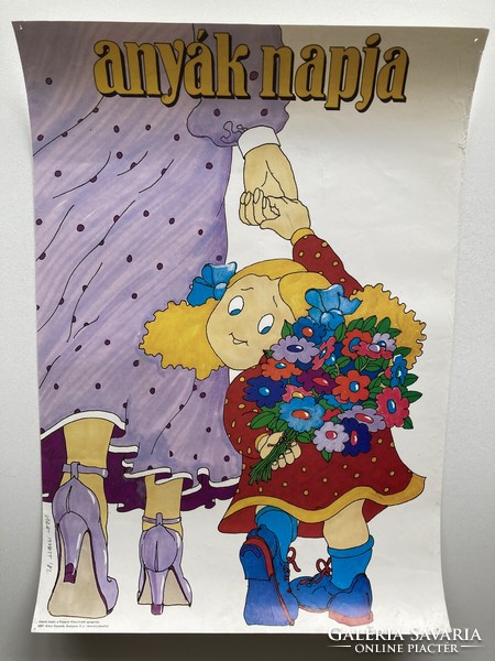 Varga Judit (1950-): Anyák Napja, propaganda plakát, 1982