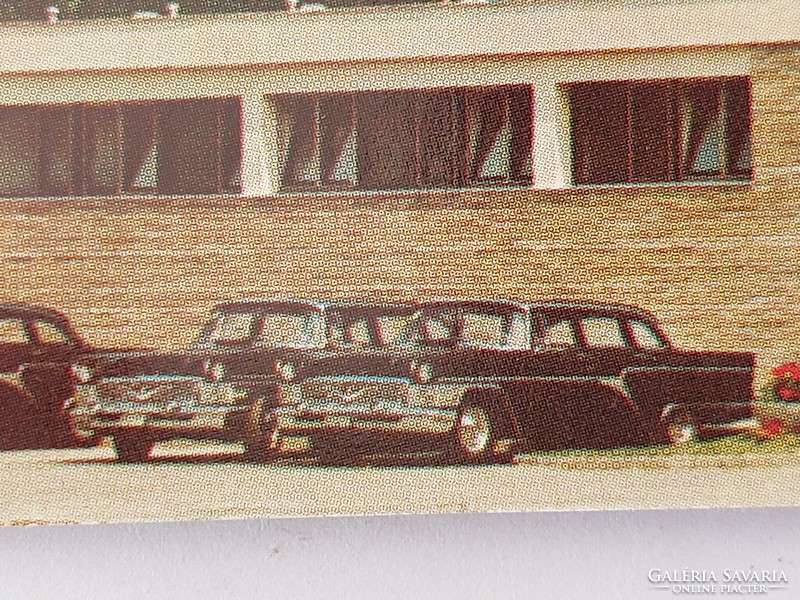 Régi képeslap retro fotó levelezőlap Balatonkenese Honvéd üdülő Csajka autók