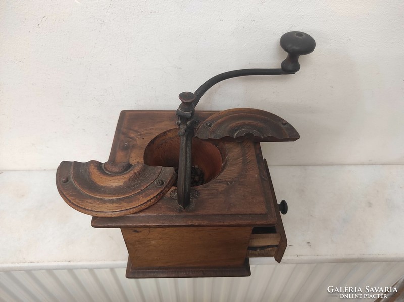 Antique Biedermeier coffee grinder large wooden coffee grinder kitchen tool 248 7071