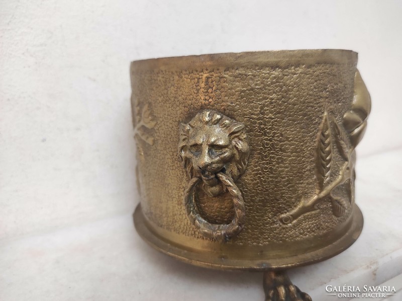 Antik I. világháború katona nagy töltény hüvely lövegváza löveg váza réz rózsa oroszlán 247 7070