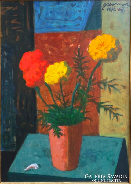 Móric Gábor (1889 - 1987) : art-deco still life 1972'