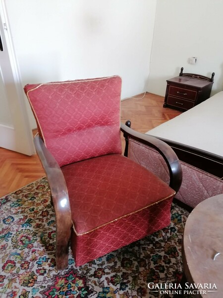 Armchair, table, chair