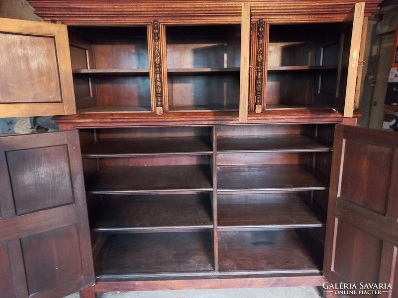 Antique unique figurally decorated renaissance style cabinet