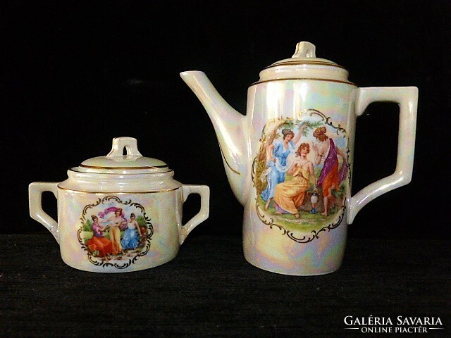 Zsolnay coffee set. / Shield stamp.