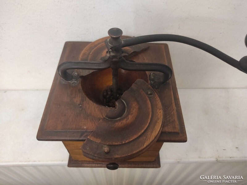 Antique Biedermeier coffee grinder large wooden coffee grinder kitchen tool 248 7071