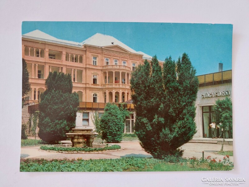 Régi képeslap 1970 retro fotó levelezőlap Balatonfüred Állami Szívkórház