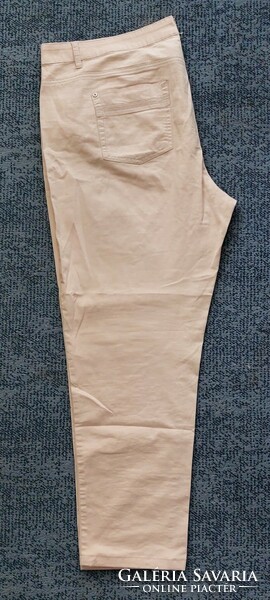 48/50 CANDA világos színű pamutvászon + 2% elasztán puha tapintású női nadrág