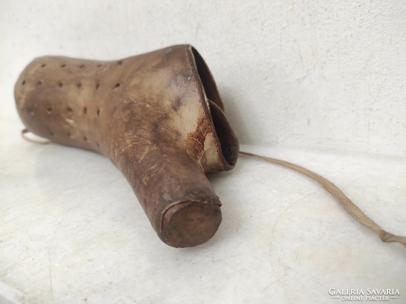 Antik bőr gipsz kéz merevítő muzeális sebész doktor orvosi eszköz szerszám 250 7154
