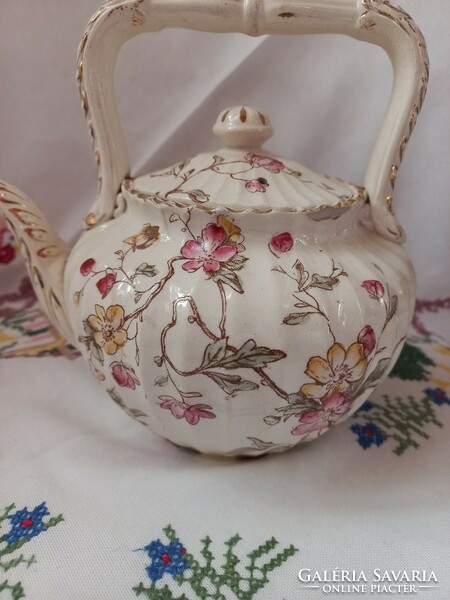 Hand painted earthenware jug