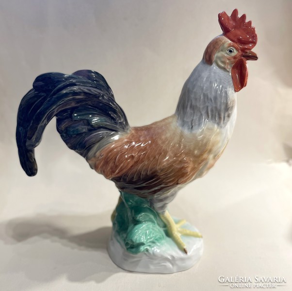 Huge size Herend rooster figure