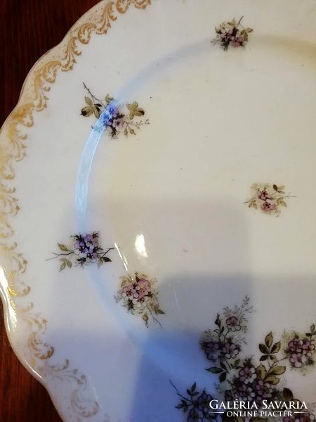 Ibolyás szecessziós lapos tányér 25 cm