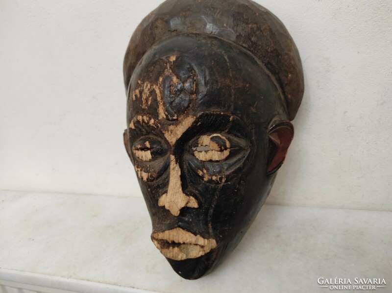 Antique African mask Chokwe ethnic group Angola damaged devalued 918 throw away 80 7298