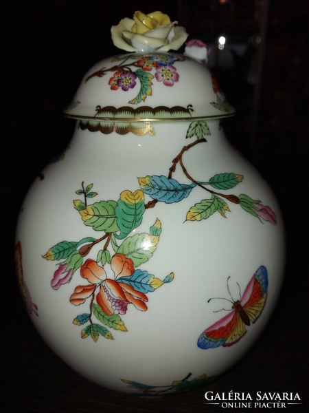 Antique Herend vase with lid